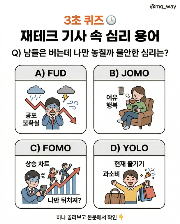 요즘 재테크 기사 볼 때 사람 심리 얘기로 자주 나오는데 은근 헷갈리죠.