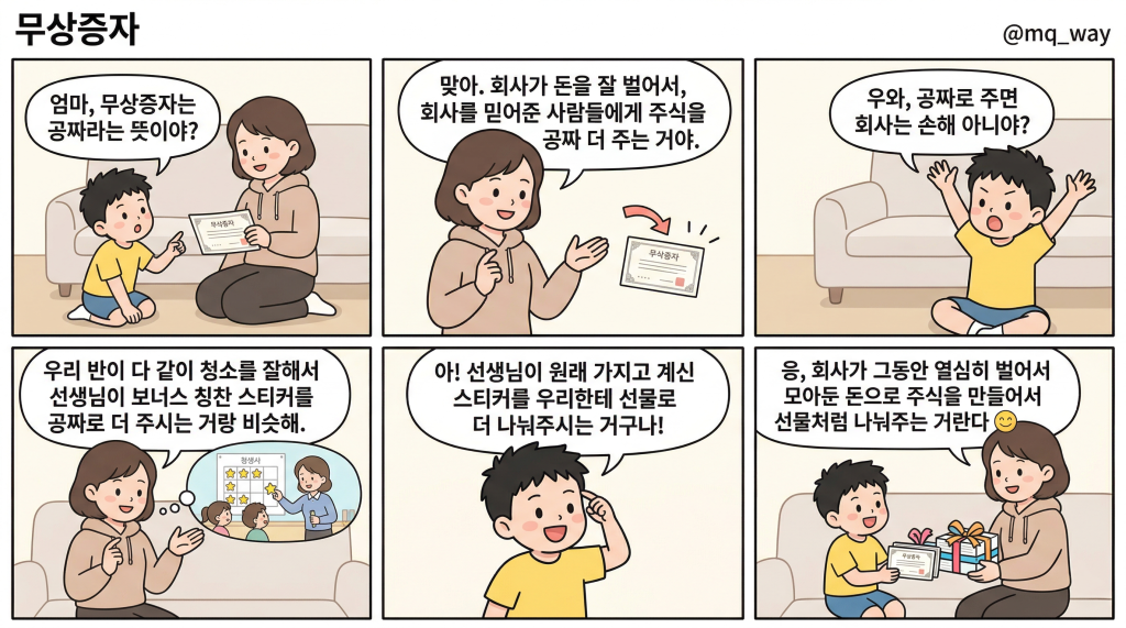 [무상증자]을 자녀에게 설명하는 법