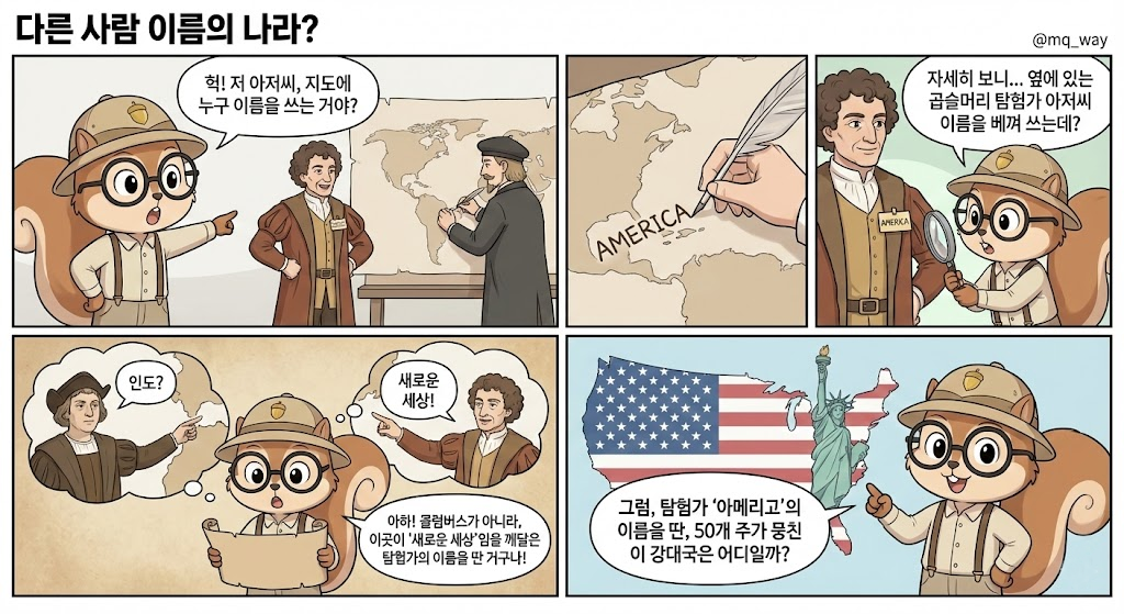 🕵️‍♀️ 다른 사람의 이름을 딴 나라는 어디?