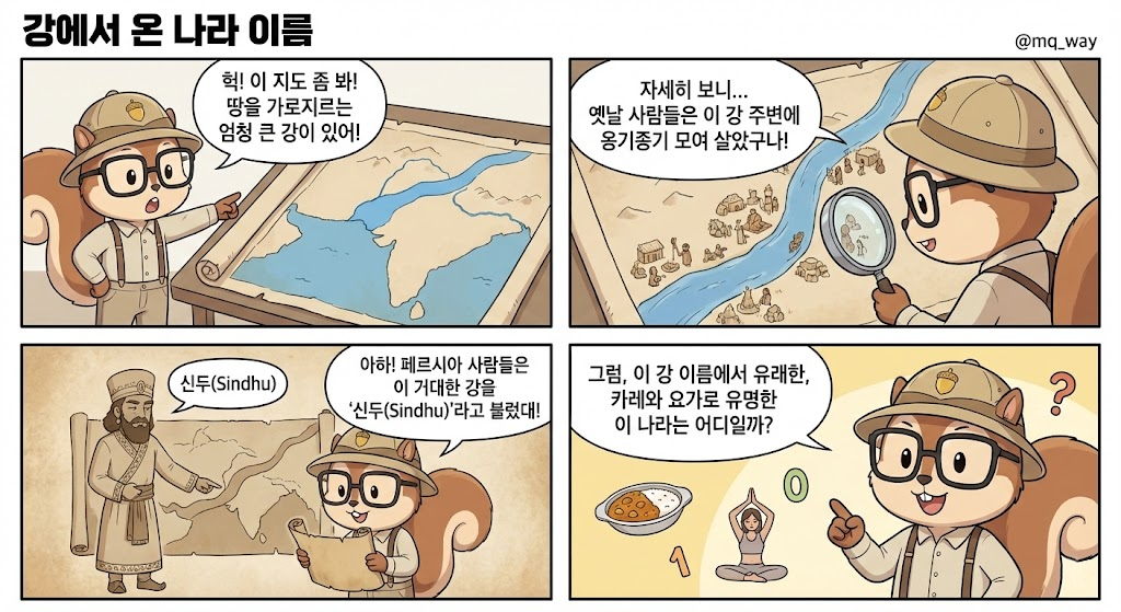 🕵️‍♀️ 강 이름이 나라 이름이 된 곳은 어디?