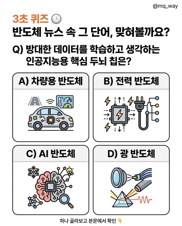 요즘 뉴스에 도배되는데, 반도체 종류가 하도 많아 은근 헷갈리시죠