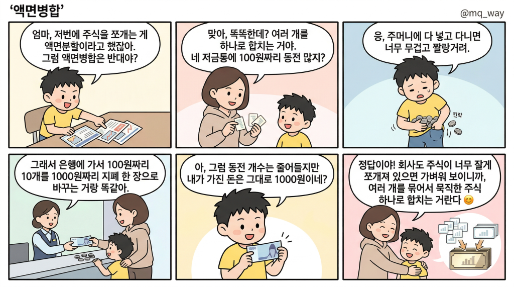 [액면병합]을 자녀에게 설명하는 법